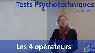 Les tests psycho by Debo Les 4 opérateurs  Tests psychotechniques [upl. by Attennod]