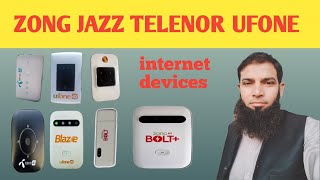 Zong jazz TELENOR UFONE all internet devices all sim hi speed internet chalany [upl. by Eaner]