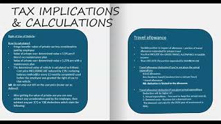 Rightofuse Vehicle vs Travel allowance [upl. by Lennon46]