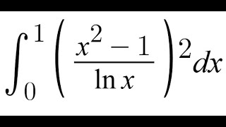 Bonus Integral 14  ∫ from 0 to 1 of x²  1  lnx² dx [upl. by Beane]