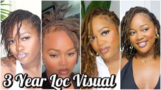 3 YEAR LOC VISUAL 🌱 very detailed  2 STRAND TWIST STARTER LOCS  LOC EXTENSIONS  MERMAID LOCS [upl. by Azriel170]