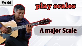 Guitar Master Class  Sinhala Guitar lessons  A major scale [upl. by Knowland]