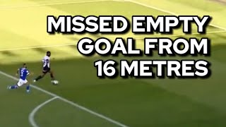 Player misses empty goal in 97th minute [upl. by Rehtnug653]