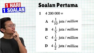 Menukar Nombor Bulat Kepada Pecahan Juta  Matematik Tahun 6 Kertas 1  1 Hari 1 Soalan [upl. by Steady]