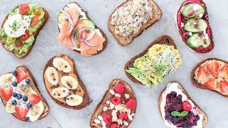 10 Easy and Healthy Breakfast Recipes Toast 10 Ways [upl. by Lefty346]