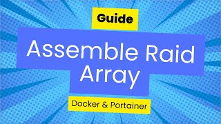 Back up and Assemble MDADM Raid Array [upl. by Grodin]