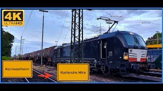 【4K】 Führerstandsmitfahrt Cab Ride Kornwestheim nach Karlsruhe Miro über LudwigsburgPforzheim [upl. by Krishna]