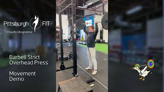 Barbell Strict Overhead Press Pittsburgh FIT [upl. by Gersham]