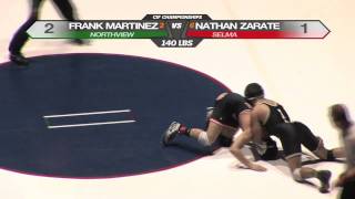 CIF Wrestling  Zarate vs Martinez  140 lbs [upl. by Forward]