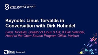 Keynote Linus Torvalds Creator of Linux amp Git in Conversation with Dirk Hohndel [upl. by Kerri]