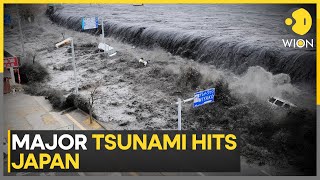 Tsunami hits Japan after powerful earthquake  Latest News  WION [upl. by Hew]