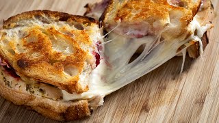 How to Make Turkey Grilled Cheese Sandwich on Sourdough Bread [upl. by Church]