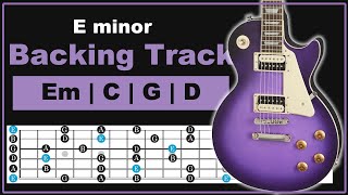 Em Backing Track  Pentatonic Lesson [upl. by Ahtis]