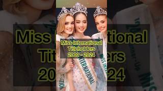 Miss International Winners missinternational missinternational2024 shorts [upl. by Yrrag502]