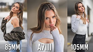 SONY A7iii  BUY Sigma 85mm f14 or Sigma 105mm f14 for FULLFRAME Portrait Photography 2023 [upl. by Jurdi]