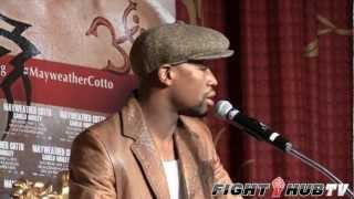 Floyd Mayweather Jr vs Miguel Cotto Los Angeles Press Conference highlights [upl. by Koenraad]