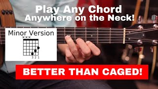 The Secret to Playing Chords Anywhere on the Guitar Neck Easy [upl. by Natfa]