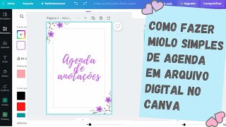 Como fazer miolo de agenda em arquivo digital no canva [upl. by Gnoc211]