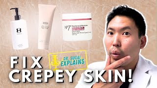 Skincare Secrets to Manage Crepey Skin from a Dermatologist [upl. by Merrick]