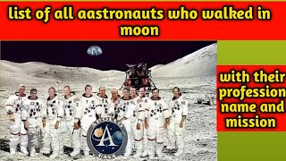 List of all astronauts who walked on moon Neil armstrong Apollo missions Moon Walking [upl. by Acceber]