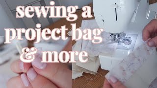 Sewing a project bag needle roll and notions pouch [upl. by Yesnyl]