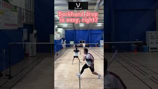 Backhand drop is easy right백핸드 드롭 쉽지힘 빼는게 중요해🌟 badminton แบดมินตัน badmintonlovers バドミントン [upl. by Ozan]