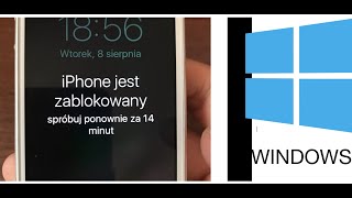 iPhone jest zablokowany połącz z itunes na WINDOWS  jak odblokować iPhona na WINDOWS  brak kodu [upl. by Johnsson]