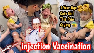 💉 Injection Video Cute Baby Crying  part 3 Health Care Vaccination [upl. by Fredi]