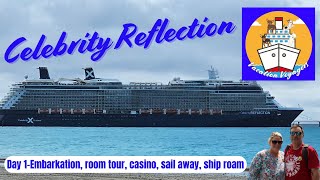 Our 1st ever Celebrity cruise Embarkation room tour casino tour food and 1st impression of ship [upl. by Garaway]