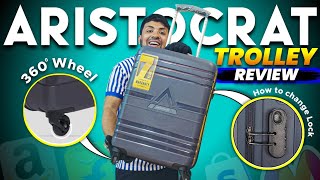 ⚡Aristocrat Trolley Bag REVIEW amp UNBOXING⚡ 53cm Airstop Cabin Size Trolley Bag  Budget Trolley Bag [upl. by Noelopan473]