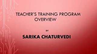 Teachers Training Programme [upl. by Llertac]