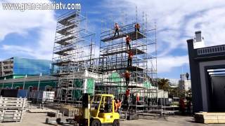 Construcción del Escenario del Carnaval de Las Palmas de Gran Canaria 2013 [upl. by Zendah726]