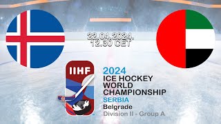 IIHF World Championship D2A  Iceland  UAE [upl. by Sardella359]