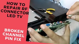 HOW TO FIX BROKEN TV ANTENNA INPUT SOCKET REPLACEMENT [upl. by Fiel]