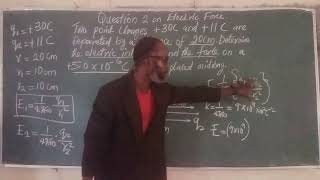 howto calculate Electric Force on a charge [upl. by Laris298]