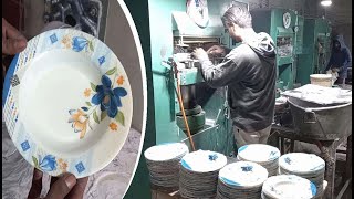 Melamine Crockery Making on Automatic Hydraulic Press Machine – Melamine Plate [upl. by Aicilas808]