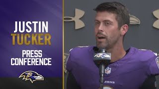 Justin Tucker Jordan Stout Media Availability  Baltimore Ravens [upl. by Atiuqiram672]