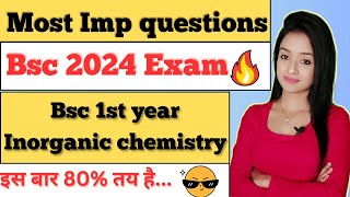 bsc 1st year inorganic chemistry most important questions for bsc 2024 exam knowledge adda notes [upl. by Claribel]