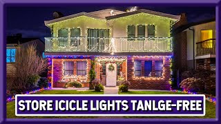 Store Icicle Christmas Lights TangleFree [upl. by Maxie]