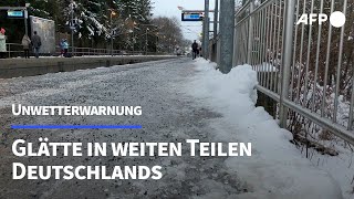 Unwetterwarnung Glätte in Teilen Deutschlands  AFP [upl. by Khai]