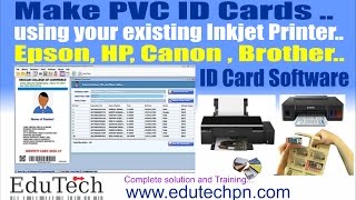 Epson Canon ID Card Software CardMaster PVC ID Software Epson L805 Zebra ZC300 Card PrinterIndia [upl. by Needan]