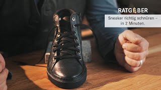 Sneaker richtig schnüren – in zwei Minuten [upl. by Kerekes465]