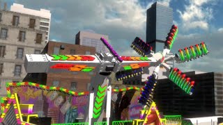 Funfair Ride Simulator 4 eXtreme Glider offride FRS4 [upl. by Carolin666]