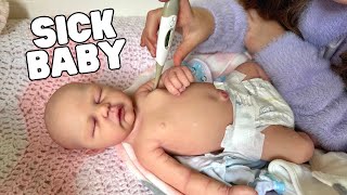 BABY MIMI IS SICK  SILICONE BABY ROLEPLAY [upl. by Aiveneg]