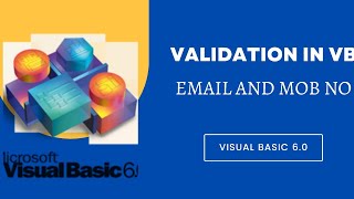 How To validate email and mobile number in vb60visual basic tutorialsimple code [upl. by Tollmann]