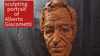 sculpting a portrait of Alberto Giacometti AlbertoGiacometti clayart [upl. by Barty898]