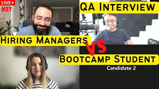 Mock QA Interview with Hiring Managers and Bootcamp Graduate [upl. by Yasmeen]