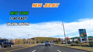 NEW JERSEY DRIVEFROM BLANCHVILLE TO MANHATTAN VIA US 206 SOUTH AND GEORGE WASHINGTON BRIDGE [upl. by Dyane]