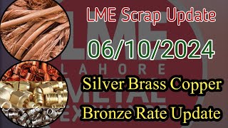 LME Copper Update  LME Brass Silver Battery Rate Update  By LME Scrap Update [upl. by Beasley]