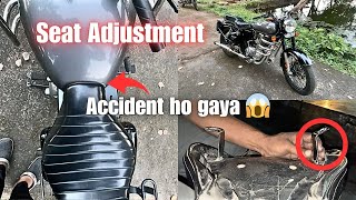 How to Adjust Seat of Bullet standard 350  Bullet Seat adjustment  royalenfield bulletlover [upl. by Milda]